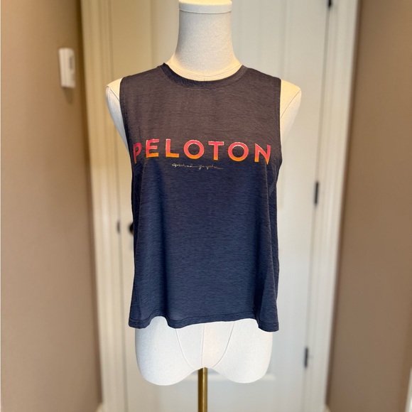 Spiritual Gangster Tops - Spiritual Gangster & Peloton Gray Muscle Tee